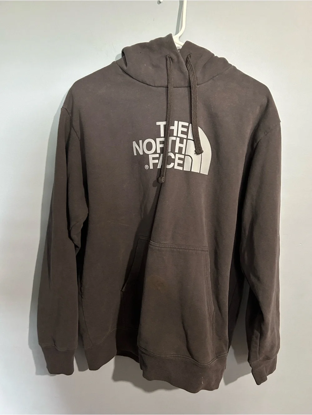 The North Face Brown Hooded Sweatshirt with White Logo